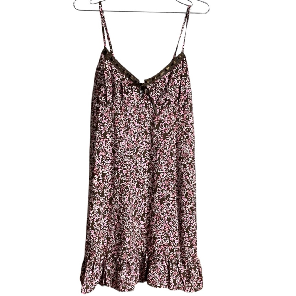 Brown Pink Floral Sun Dress - Picture 3 of 6